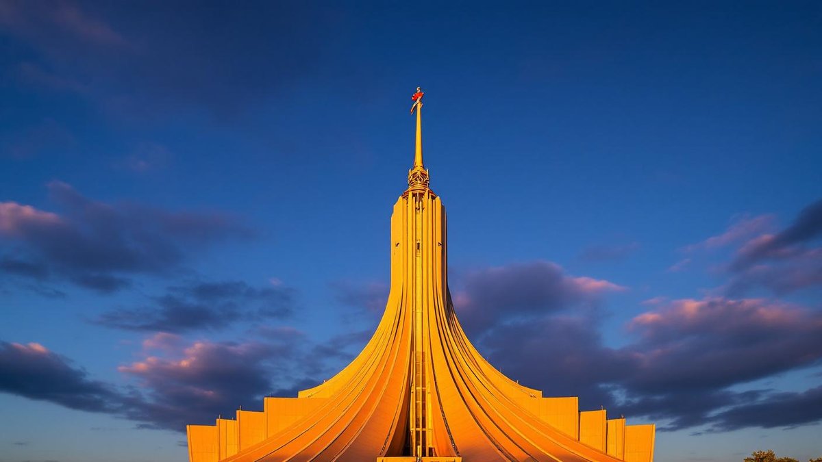 Congresso Nacional em Brasilia fotografado durante o por do sol com angulo dramatico e luz dourada